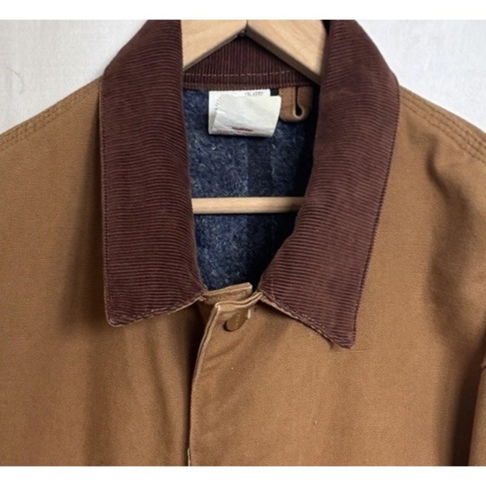 VTG Carhartt 6BLC Blanket Lined Canvas Duck Jacket Men's 52 Brown Made In USA - Picture 7 of 11